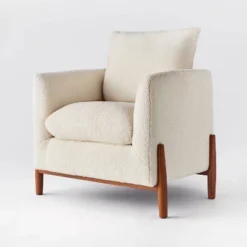 Elroy Faux Shearling Accent Chair With Wood Legs - Threshold™ Designed With Studio McGee 23 Elroy Faux Shearling Accent Chair With Wood Legs - Threshold™ Designed With Studio McGee -Furniture Store GUEST 04c043ac 4db5 4a26 96a6 5859589608e8