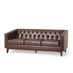 Ovando Contemporary Upholstered 3 Seater Sofa - Christopher Knight Home -Furniture Store GUEST 09f60da1 8989 456c ac68 90edba24e79b