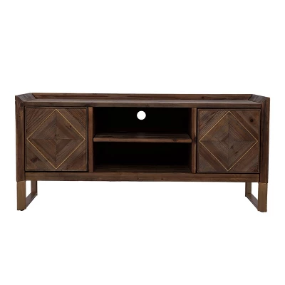 Glacerad Reclaimed Wood Media Console For TVs Upto 50" Brown - Aiden Lane 3 Glacerad Reclaimed Wood Media Console For TVs Upto 50" Brown - Aiden Lane - Image 3