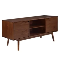 Solid Wood Mid-Century Modern TV Stand For TVs Up To 65" - Saracina Home -Furniture Store GUEST 124c1f93 b619 426b 85f1 839f07b6bcd7