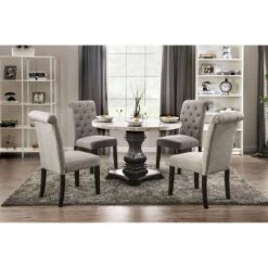 Buckley Round Dining Table White/Black - HOMES: Inside + Out -Furniture Store GUEST 17dd978a 28e1 4833 ade1 00d94cfb1beb