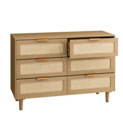 43.31" 6-Drawer Rattan Dresser For Living Room And Bedroom - ModernLuxe -Furniture Store GUEST 209cebfb e5e8 43b1 a04f a4486b5e1ac7