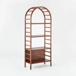 72" Holladay Curved Wooden Bookcase - Threshold™ Designed With Studio McGee 22 72" Holladay Curved Wooden Bookcase - Threshold™ Designed With Studio McGee -Furniture Store GUEST 245145c7 43e9 43cb 9096 d7c8d5f6dc83