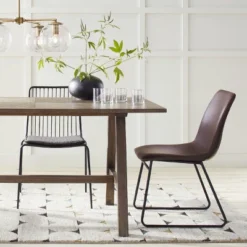 Bowden Faux Leather Dining Chairs - Threshold™ -Furniture Store GUEST 282deedc 06c1 4d46 b2fb 2fd8f54c5245