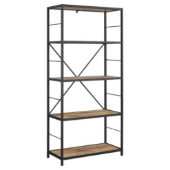 63" 4 Shelf Industrial Transitional Tall Bookshelf - Saracina Home -Furniture Store GUEST 293bbdd1 bd66 4bc9 a60a cd7d2ad5ce55