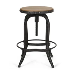 2pc Farmdale Industrial Firwood Adjustable Height Swivel Counter Height Barstools Antique Natural/Pewter - Christopher Knight Home -Furniture Store GUEST 2ea1652e 6ade 4832 b213 d35059bc5c47