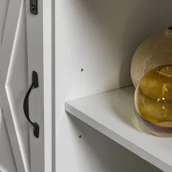 Transitional Sliding Barndoor Highboy TV Stand For TVs Up To 58" - Saracina Home -Furniture Store GUEST 2ec80a84 9305 4427 a645 b2081089efba