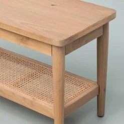 Wood & Cane Bench Natural - Hearth & Hand™ With Magnolia -Furniture Store GUEST 3148ecc4 67d2 4687 b753 97399c771307