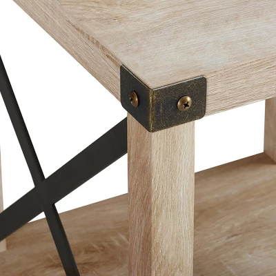 Set Of 2 Sophie Rustic Farmhouse X Frame Side Tables - Saracina Home 3 Set Of 2 Sophie Rustic Farmhouse X Frame Side Tables - Saracina Home - Image 3