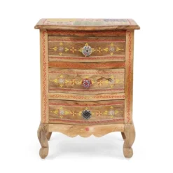 Ailey Handcrafted Boho Mango Wood 3 Drawer Nightstand Natural - Christopher Knight Home 13 Ailey Handcrafted Boho Mango Wood 3 Drawer Nightstand Natural - Christopher Knight Home -Furniture Store GUEST 3924a78e 3952 49db 866c 6794bccc9300
