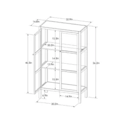 56.2" Hadley Library Cabinet With Glass Shell White - Threshold™ -Furniture Store GUEST 3a694d2d b95f 4046 b205 56f66d131fd3