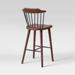 Delway Curved Back Mixed Material Counter Height Barstool Walnut - Threshold™ 7 Delway Curved Back Mixed Material Counter Height Barstool Walnut - Threshold™ -Furniture Store GUEST 3e53f265 ac14 41e9 bdd1 5f971bc1bb5a