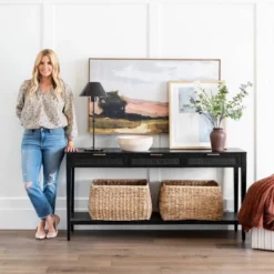 East Bluff Woven Drawer Console Table - Threshold™ Designed With Studio McGee -Furniture Store GUEST 3fbfc6cc 1762 479f 85f6 5816e3ff493f