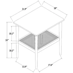 Wood & Cane Square Accent Side Table - Hearth & Hand™ With Magnolia -Furniture Store GUEST 46b28839 eb42 4b32 a0f7 6d40fd6b5238