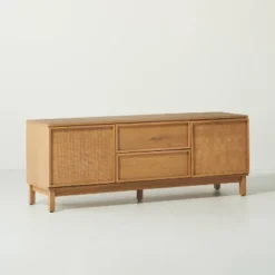 Wood & Cane Transitional Media Console - Hearth & Hand™ With Magnolia -Furniture Store GUEST 47fceac0 e82f 4793 810d 1a808d0b0ca4