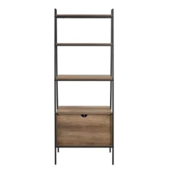 72" Open Shelf And Closed Storage Cabinet Ladder Bookcase - Saracina Home -Furniture Store GUEST 48b42602 a941 4f60 80c3 bd3ce1969bfa