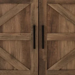 Atticus Modern Farmhouse 2 Door Corner TV Stand For TVs Up To 55" Rustic Oak - Saracina Home -Furniture Store GUEST 4c8dcf3c ad69 425f 9117 f6aaa0b7bb81