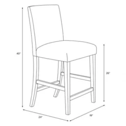 25" Velvet Parsons Counter Height Barstool Wood - Threshold™ -Furniture Store GUEST 502e98e9 d371 4be1 ac02 195efdc5d03b