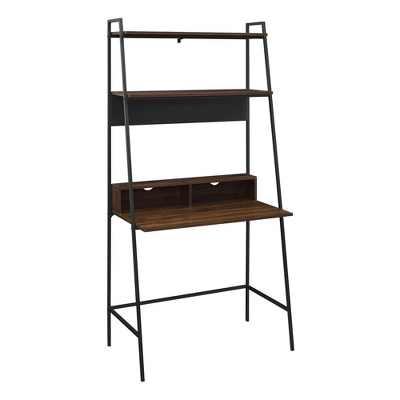 36" Writing Desk With Open Storage Ladder Bookshelf - Saracina Home 1 36" Writing Desk With Open Storage Ladder Bookshelf - Saracina Home