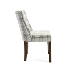 2pk Harman Contemporary Upholstered Plaid Dining Chairs Gray/Light Beige/Brown - Christopher Knight Home -Furniture Store GUEST 51abdcd1 98ba 4f06 aac9 75ce5b27b4d7