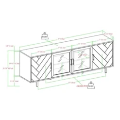 Vik Modern Boho 4 Door Herringbone TV Stand For TVs Up To 80" - Saracina Home -Furniture Store GUEST 52b388c7 9de8 439f b345 685161ddaa8a