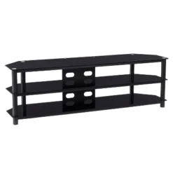 Travers Open Shelves TV Stand For TVs Up To 82" Black - CorLiving -Furniture Store GUEST 54f85528 267a 418b bedf 533a44ec7149