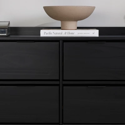 Mid-Century Modern Solid Wood 6 Drawer Double Dresser - Saracina Home 11 Mid-Century Modern Solid Wood 6 Drawer Double Dresser - Saracina Home - Image 11