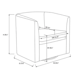 Vernon Upholstered Barrel Swivel Chair Light Brown Velvet - Threshold™ Designed With Studio McGee -Furniture Store GUEST 5fe00eaa 81ff 454f b46c 0da142b5764f