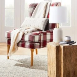 Indoor/Outdoor Faux Concrete Stump Accent Table Brown - Threshold™ Designed With Studio McGee