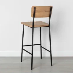 Wood & Steel Bar Stool - Natural/Black - Hearth & Hand™ With Magnolia -Furniture Store GUEST 6eaa47a6 9822 41a0 a64f 3de14d1eaffd