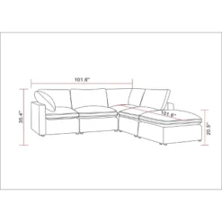 5pc Allandale Modular Sectional Sofa Set - Project 62™ -Furniture Store GUEST 6fe5734f a99e 4188 b902 bcc9240740b5