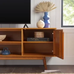 Solid Wood Mid-Century Modern TV Stand For TVs Up To 80" - Saracina Home 26 Solid Wood Mid-Century Modern TV Stand For TVs Up To 80" - Saracina Home -Furniture Store GUEST 718deacd a6aa 48d3 a2de dc60399694ef