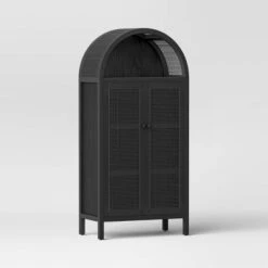 Woven Arched Wood Cabinet - Threshold™ -Furniture Store GUEST 71d7b8e7 0b8a 4c88 af3c ece9ad48100b