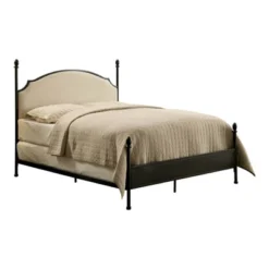 Geraldine Upholstered Headboard Poster Panel Bed Powder Coated Gun Metal - HOMES: Inside + Out -Furniture Store GUEST 726242f6 c0f2 4911 bbef 9e647e7667d0