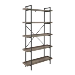 68" 5 Tray Shelf Urban Pipe X Back Bookshelf - Saracina Home -Furniture Store GUEST 7546ba45 c02f 4ca7 b12d e99f32bb0573