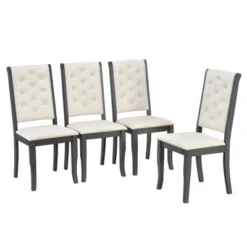 6 PCS Retro Dining Set With Unique-designed Table And Upholstered Chair-ModernLuxe -Furniture Store GUEST 78a4aa99 c2e8 4e31 be9f 1d3d57e22a8b