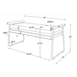 Cushioned Metal & Wood Bench - Cream/Black - Hearth & Hand™ With Magnolia -Furniture Store GUEST 7e0edb24 cd83 4489 8c4c a968e3c33a6c