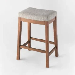 Candor Wood And Upholstered Saddle Counter Height Barstool - Threshold™ -Furniture Store GUEST 80c1f2de 5ac5 48a3 9160 9e552e51230e