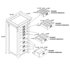 Delia Jewelry Armoire Brown - Powell Company -Furniture Store GUEST 83671e5f f20a 4898 93ee 3b153b1c74be
