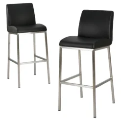 30" Vasos Bonded Leather Barstool Set 2ct - Christopher Knight Home -Furniture Store GUEST 849d2d6a 7a4c 4bd6 8b3b 01b5c721dc1d