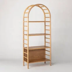 72" Holladay Curved Wooden Bookcase - Threshold™ Designed With Studio McGee 23 72" Holladay Curved Wooden Bookcase - Threshold™ Designed With Studio McGee -Furniture Store GUEST 84aacca0 2437 4d03 8b04 6e3f30c27fb1