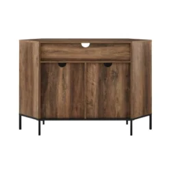 Atticus Modern Farmhouse 2 Door Corner TV Stand For TVs Up To 55" Rustic Oak - Saracina Home -Furniture Store GUEST 900f6adf 45c0 46b7 af93 6ba1b19d3f99