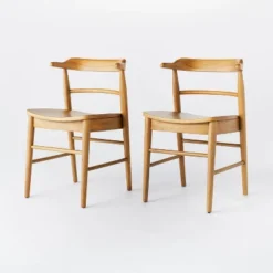 2pk Kaysville Curved Back Wood Dining Chair - Threshold™ Designed With Studio McGee -Furniture Store GUEST 96181127 0bb6 41a1 999c 8f5d44c53b74