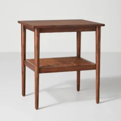 Wood & Cane Square Accent Side Table - Hearth & Hand™ With Magnolia -Furniture Store GUEST 9bbf67fe f923 4dc6 a0b9 a19f79ce460c