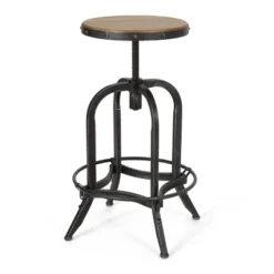 2pc Farmdale Industrial Firwood Adjustable Height Swivel Counter Height Barstools Antique Natural/Pewter - Christopher Knight Home -Furniture Store GUEST a3ad2250 e107 46f8 b155 fb14e222957c