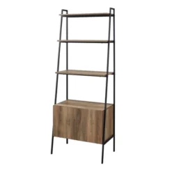 72" Open Shelf And Closed Storage Cabinet Ladder Bookcase - Saracina Home -Furniture Store GUEST a549211b d335 42ba adc5 7d826ec271f5