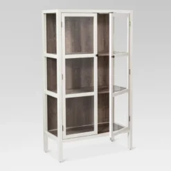 56.2" Hadley Library Cabinet With Glass Shell White - Threshold™ -Furniture Store GUEST b3be3e09 a22b 4dd7 963c b3cc3e349a54