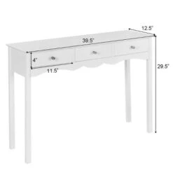 Costway Console Table Hall Table Side Table Desk Accent Table 3 Drawers Entryway White 11 Costway Console Table Hall Table Side Table Desk Accent Table 3 Drawers Entryway White -Furniture Store GUEST b544da82 60f3 444c b5e9 c9af0d1179f6