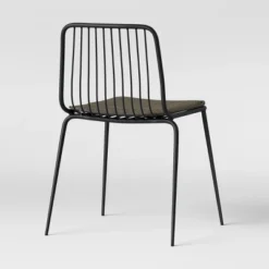 Set Of 2 Sodra Rounded Seat Wire Dining Chair Black - Threshold™ -Furniture Store GUEST beee2ef8 8c06 41f9 85cc 368726c46ac7