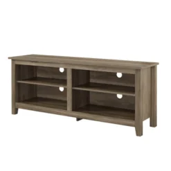 Transitional 4 Cubby Wood Open Storage TV Stand For TVs Up To 65"- Saracina Home -Furniture Store GUEST c0aba6c0 bbb4 4e90 83a5 3c73b3261eaf